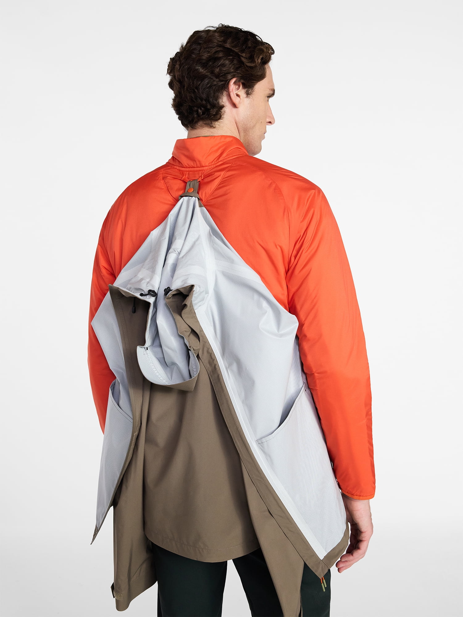 Ozark Trail Men's and Big Men's Sealed Seam Rain Jacket Pinnacle System, Sizes S-3XL