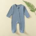 thumbnail image 2 of MuXiKeJi Baby Boys Long Sleeve Zip Up Bodysuit Soft Comfortable Romper Outfit For Daily Wear Indoor Outdoor Activities, 2 of 9