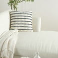thumbnail image 4 of Nourison Life Styles Woven Lines And Dots Navy Decorative Throw Pillow , 18"X18", 4 of 5
