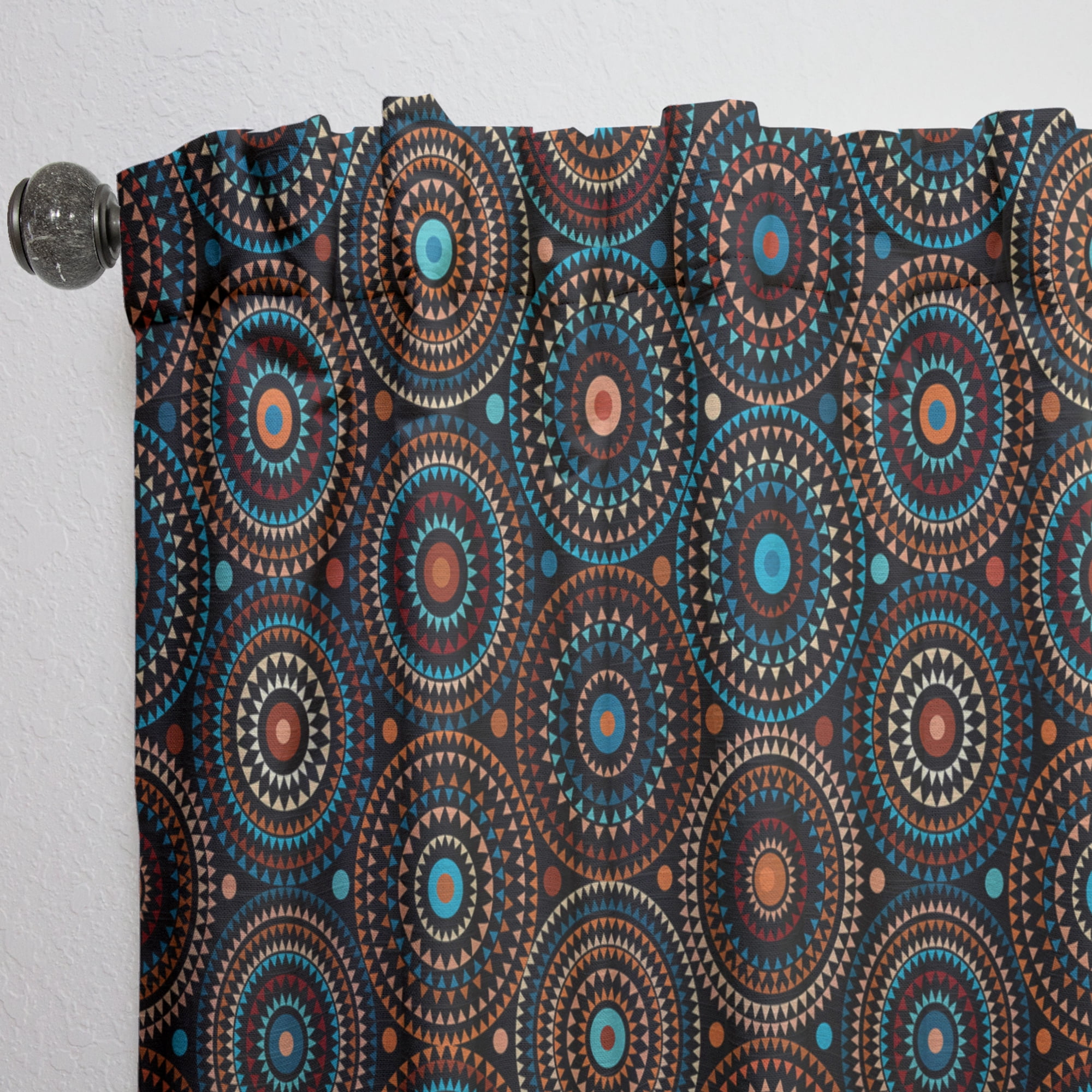 Designart 'Bituminous Impressions IV' Bohemian & Eclectic Curtain Panel