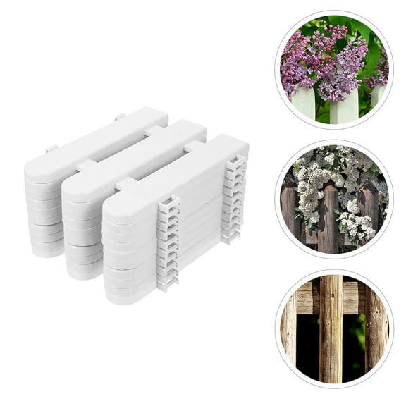 Raindrops 12pcs Plastic Garden Lawn Fence Landscape Fencing Ornamental Garden Border Panel Plastic Fence Decoration Garden Decoration