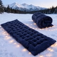 thumbnail image 4 of Folding Cot Pads for Sleeping, Soft Comfortable Velvet and Corduroy Camping Cot Mattress Pad for Backpacking Hiking,  & Grey, 4 of 12