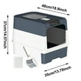 thumbnail image 3 of BotaniNest Cat Litter With Drawer PP Cat Litter With Filter And Shovel Enclosed Hygiene, 3 of 6