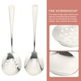thumbnail image 4 of 2 Pcs Colander Soup Spoon Combination Household Serving Utensils Stainless Steel Thicken Buffet Spoons for Parties, 4 of 6