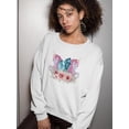 thumbnail image 2 of Unicorn With Gems And Flowers Sweatshirt Women -SPIdeals Designs, Female 5X-Large, 2 of 4