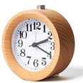 thumbnail image 2 of Wood Alarm Clock with Nightlight Classic Round Silent, 2 of 3