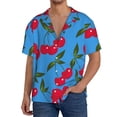 thumbnail image 1 of Fotbe Cherry Camisa Estampada de Manga Corta para Hombre, Casual de Verano, Estilo Playero, Sin Arrugas-Small, 1 of 5