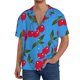 thumbnail image 1 of Fotbe Cherry Camisa Estampada de Manga Corta para Hombre, Casual de Verano, Estilo Playero, Sin Arrugas-Small, 1 of 5