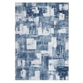 thumbnail image 2 of GlowSol 9'x12' Area Rug for Living Room Contemporary Abstract Rug Geometric Low Pile Non-Slip Farmhouse Floor Cover, Blue, 2 of 7