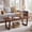 Brown, variant on IFMust 51" Modern Coffee Table with U-Shaped Legs, Water and Scratch Resistant, Rounded Corners for Living Room, Apartment,Light Brown