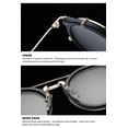 thumbnail image 4 of Gafas de sol Steampunk de metal, círculo retro, doble lente, lente de espejo redonda vintage para mujeres y hombres, color negro, 4 of 5
