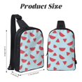 thumbnail image 3 of Rocae Watermelon for Lightweight Chest Bag Dual Pocket, Waterproof Crossbody Sling Bag for Men and Women, 3 of 8