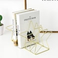 thumbnail image 2 of MasteelfCA 1Pc Simplicity Iron Wrought Bookrack Creative Five-pointed Star Shaped Book Shelf Nordic Style Book Magazine Organizer Holder, 2 of 8