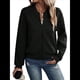thumbnail image 3 of Chaqueta Informal de Mujer con Cuello Alto y Cremallera, Ideal para Otoño. Conjuntos con Bolsillos. Negro 4XL, 3 of 9