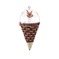 thumbnail image 2 of Rattan Hanging Planter Baskets,Cone Shaped Woven Hanging Flower Pot Retro Farmhouse Metal Wall Fence Hanging Planter Wall-Mounted Plant Pot Holder for Home Garden Decor, 2 of 7