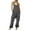 Gray, variant on Jumpsuits for Women Summer Sleeveless V Neck Romper Baggy Casual Fashion Long Jumpsuits Clothing with Deep Pockets