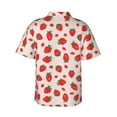 thumbnail image 3 of Uemuo Strawberries Printed Regular Fit Short Sleeve Casual Hawaiian Shirt for Men,Aloha shirt,Tropical shirt,Floral print shirt,Vacation Beach shirt-Large, 3 of 9