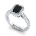 thumbnail image 2 of Diamond-Capitals 2.95 Carat Unique Natural Diamond Black Onyx Gemstone Proposal Ring for her Solid 14K White Gold Size 8.5, 2 of 8
