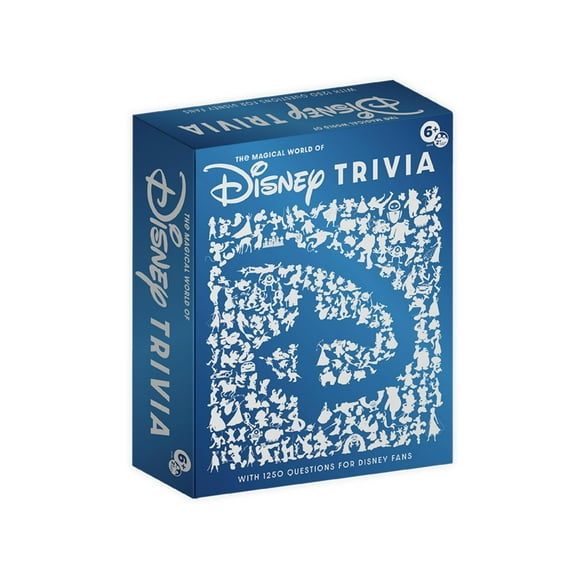 PlayMonster The Magical World of Disney Trivia Board Game - Blue Box Edition - 1,250 Questions for Disney Fans, Family & Travel Game, 2  Players Ages 6 
