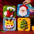 thumbnail image 3 of Shoreew DIY Christmas Embroidery Kit for Beginners Cute Santa/Stocking/Gingerbread Sewing Projects Xmas Needlepoint Kit for Kids Adults, 3 of 7