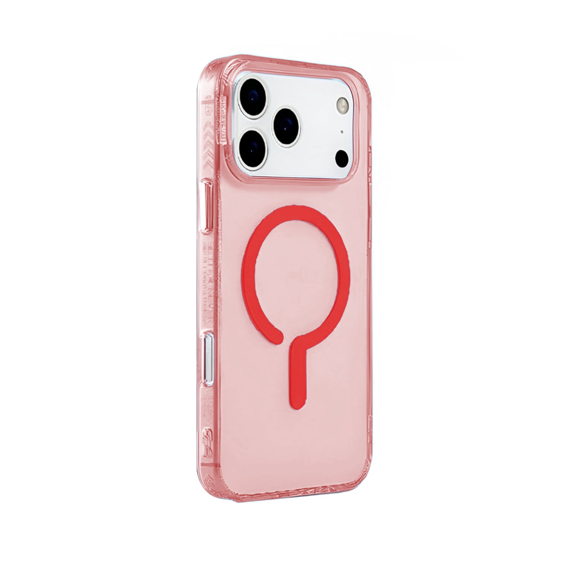 Bright Tone Clear MagSafe-Ready Case for iPhone 17 Pro Max - Red