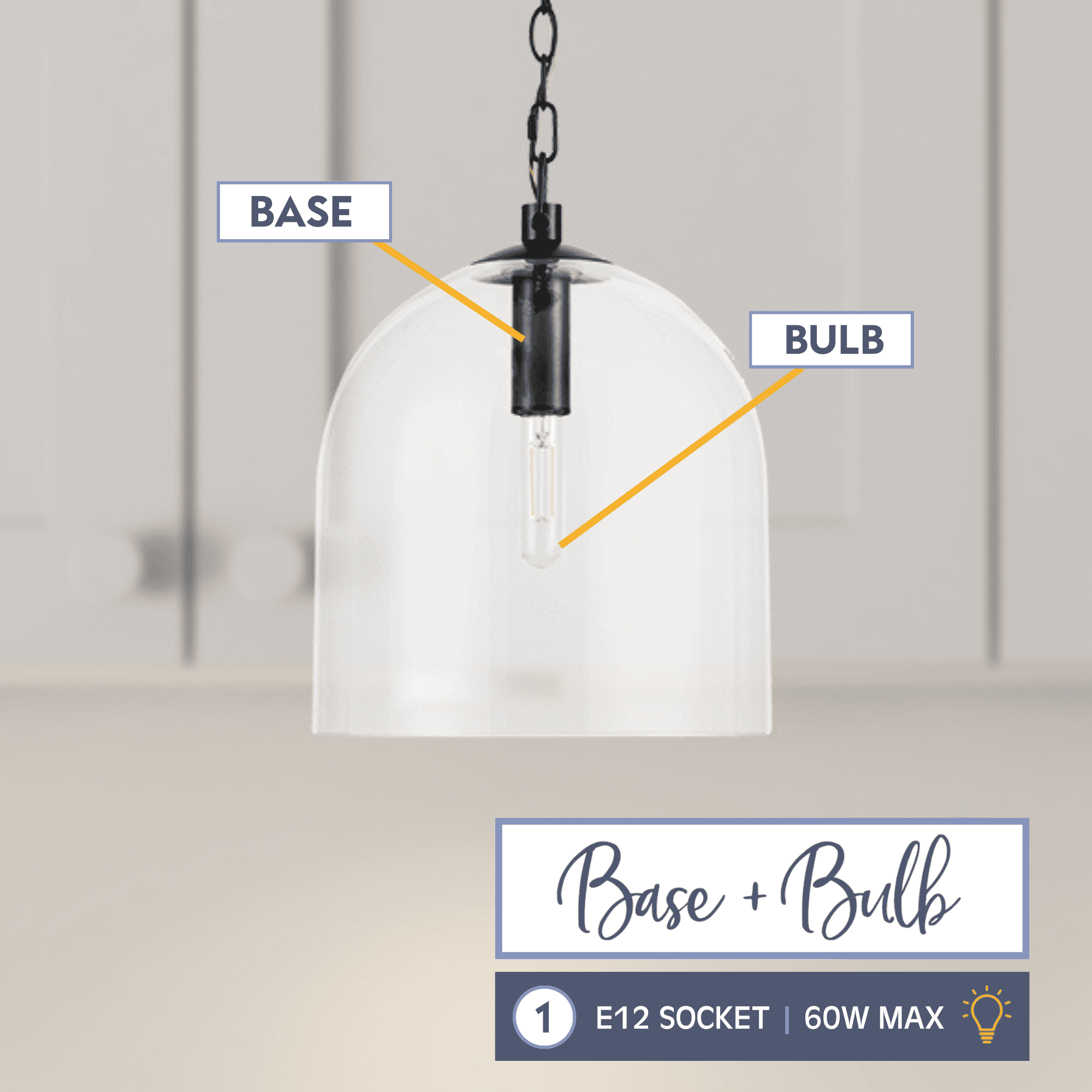 Prominence Home Hansley Matte Black 1-Light Pendant with Clear Glass