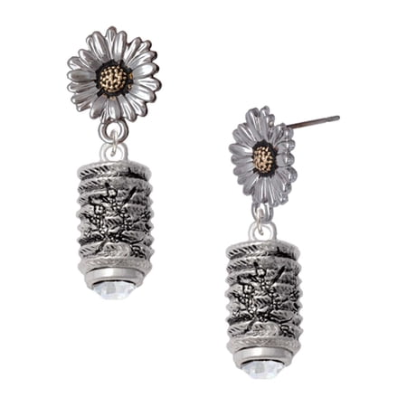 Delight Jewelry Silver-tone Cherry Blossom Chinese Lantern – Two-tone Daisy Flower Post Earrings Delight Jewelry Silver-tone Cherry Blossom Chinese Lantern – Two-tone Daisy Flower Post Earrings