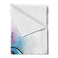 thumbnail image 2 of Eyelash Soft Flannel Fleece Throw Blanket, Eye Lively Colored Spring Nature Inspired Floral Creativity Inspiration, Cozy Plush for Indoor and Outdoor Use, 70" x 90", Multicolor, by Ambesonne, 2 of 5