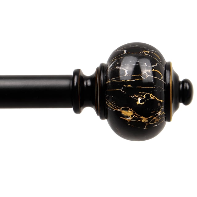 Barra de Cortina Ajustable KAMANINA 81-305 cm Mármol Negro