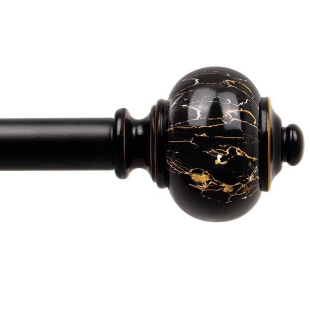 Barra de Cortina Ajustable KAMANINA 81-305 cm Mármol Negro