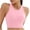 Pink, variant on Womens Bikinis Top Solid Color Backless Swimsuit Top Wave Bikini