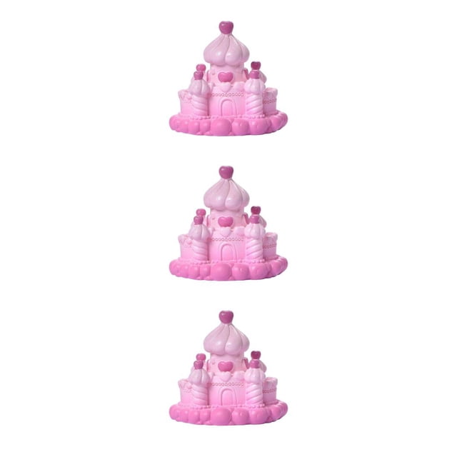 Matsuzay Castillo decoración púrpura cuento de hadas resina artesanía ornamento paisaje jardinería miniatura pastel decoraciones modelo DIY Type1 NO1