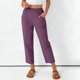 thumbnail image 5 of Pincandy Women's Solid Color Elastic Waist Pockets Linen Blend 9-Point Pants, Casual & Daily Wear, 5 of 7