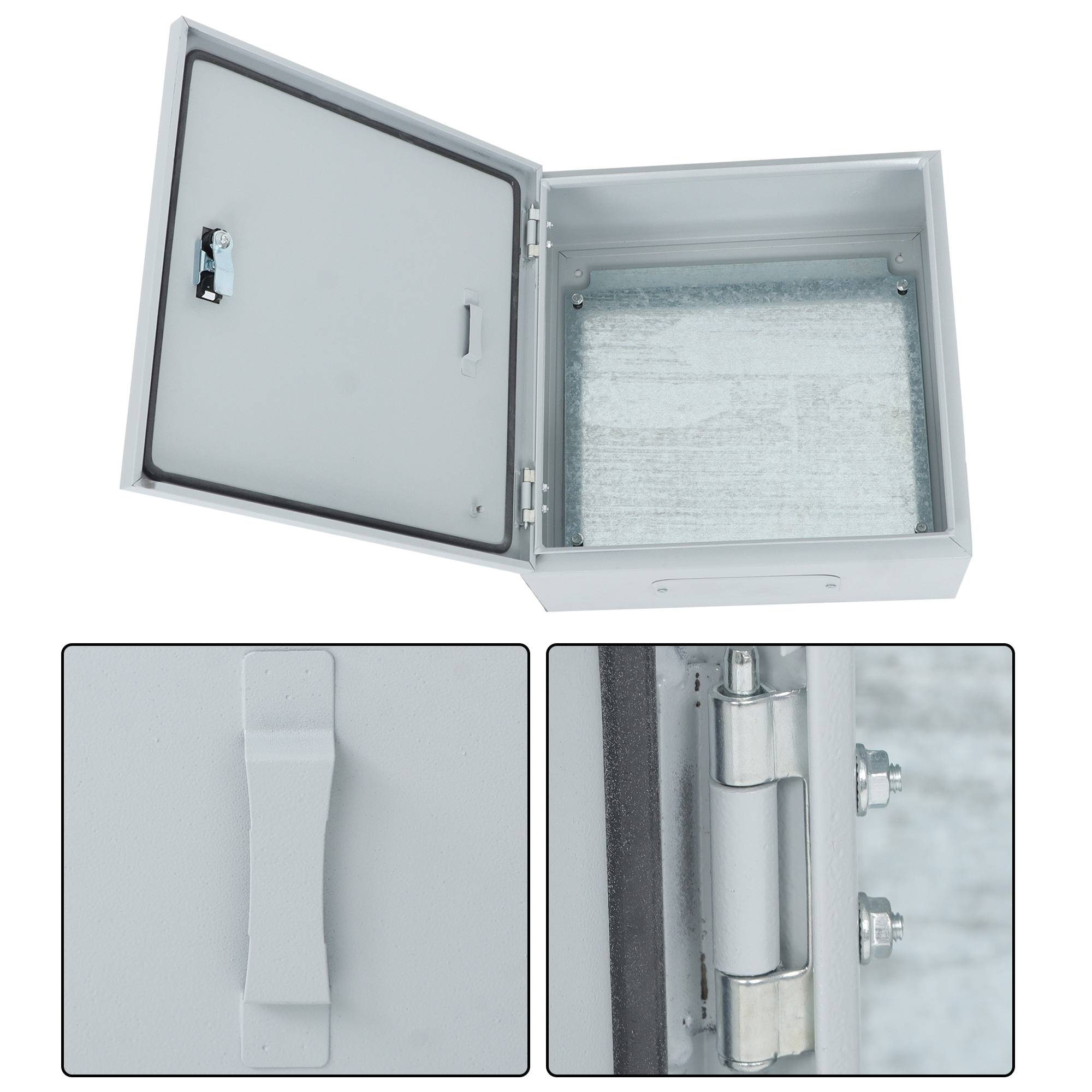 IP56 Waterproof, Outdoor Steel Enclosure, 16 × 16 × 8" NEMA 4X Electrical Box