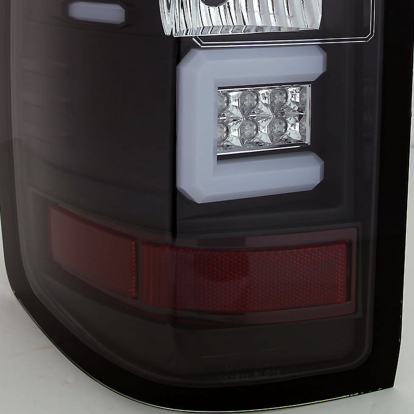 AKKON - For 14-19 Chevy Silverado 1500 15-19 2500HD/3500HD Black Light Tube LED Tail Lights Brake Lamps
