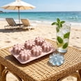 thumbnail image 2 of Daisy Shaped Ice Cube Tray with Lid for and Drinks, Flexible Silicone for Easy Release, Stackable Storage Ice Mold for Bourbon, 2 of 6