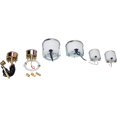 thumbnail image 2 of 6-Gauge Vehicle Instrument Kit: White Face, 3-3/8" Mechanical Speedometer & Tachometer, 2-1/16" Fuel, Temp, Oil & Volt Gauges, Stainless-Steel Bezel, Incandescent Lighting, Easy Installation, 2 of 12