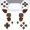 thumbnail image 6 of eXtremeRate Replacement D-pad R1 L1 R2 L2 Triggers Share Options Face Buttons, Wood Grain Full Set Buttons for ps5 Controller BDM-030/040, 6 of 8