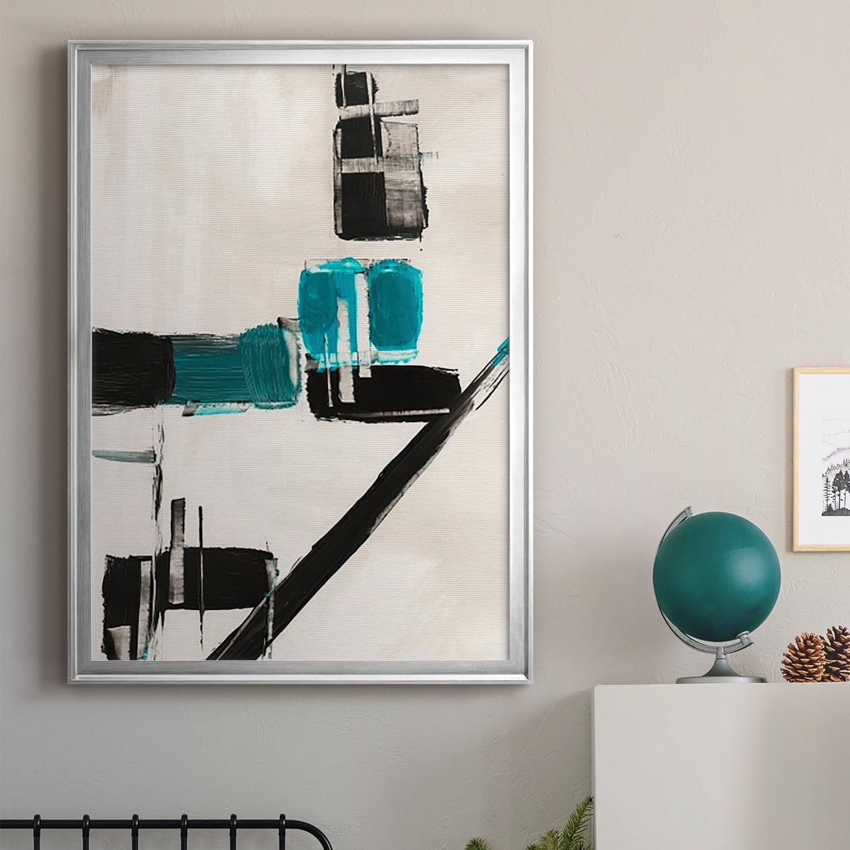 Geometry Notes I Premium Framed Print, in Gold, Black, or Silver - Ready to Hang