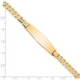 thumbnail image 4 of Auriga Fine Jewelry 14K Yellow Gold Curb Link Soft Id Bracelet 7inch for Women, 4 of 6