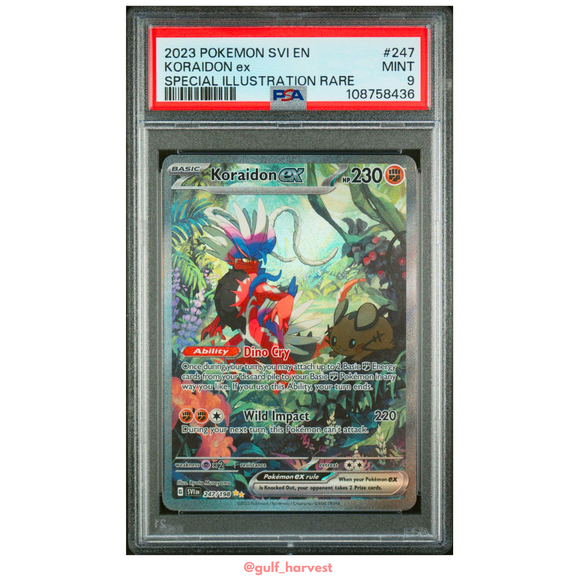 PSA 9 Pokemon Scarlet & Violet Koraidon ex SIR Special Illustration Rare Graded Card 247/198 MINT