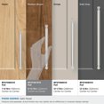 thumbnail image 3 of Amerock Balon 8-13/16 inch (224mm) Center-to-Center Satin Nickel Cabinet Pull, 3 of 6