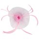 thumbnail image 3 of Feather Mesh Fascinator Pinza de cabellero Boda Ascot Races Tea Party Iglesia Sombrero Rosado Salvador Fascinador, 3 of 8