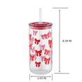 thumbnail image 6 of Bows Can Sipper Glass with Lid 20 OZ Holiday Time, 6 of 6