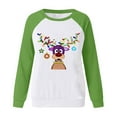 thumbnail image 4 of Christmas Long Sleeve Shirts for Women Colorful Christmas Reindeer Shirt Deer Print Xmas Blouse Sweatshirt Pullover Tops Womens Sweaters Sweatshirt Shirt, 4 of 4