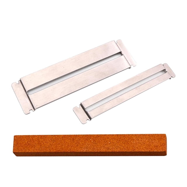 Juego de Herramientas Luthier de guitarra, herramienta limpia y pulidora-2 protectores de diapasón, 1 piedra de molienda Sunnimix piedra de lijar para lima de pulido de trastes