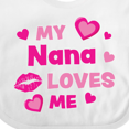 thumbnail image 4 of Inktastic Valentine's Day My Nana Loves Me Hearts and Lips Boys or Girls Baby Bib, 4 of 4