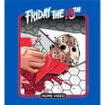 thumbnail image 6 of Friday the 13th Broken Mirror and Bloody Mask Men's Blue Crew Neck Short Sleeve Tee-XS, 6 of 7
