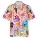 thumbnail image 4 of Las más nuevas camisetas holgadas y transpirables con estampado 3D de muñeco de nieve y helado para hombre y mujer, camisetas de manga corta para fiesta en la playa, 4 of 5