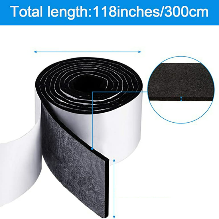 2 Packs Felt Furniture Pads Heavy Duty Felt Strip Roll with Adhesive  Backing Adhesive Felt Tape for Protecting Hardwood Floors Chair Wall